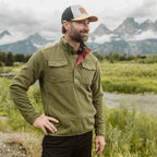 Yosemite Waffle Fleece Pullover | Moss Green