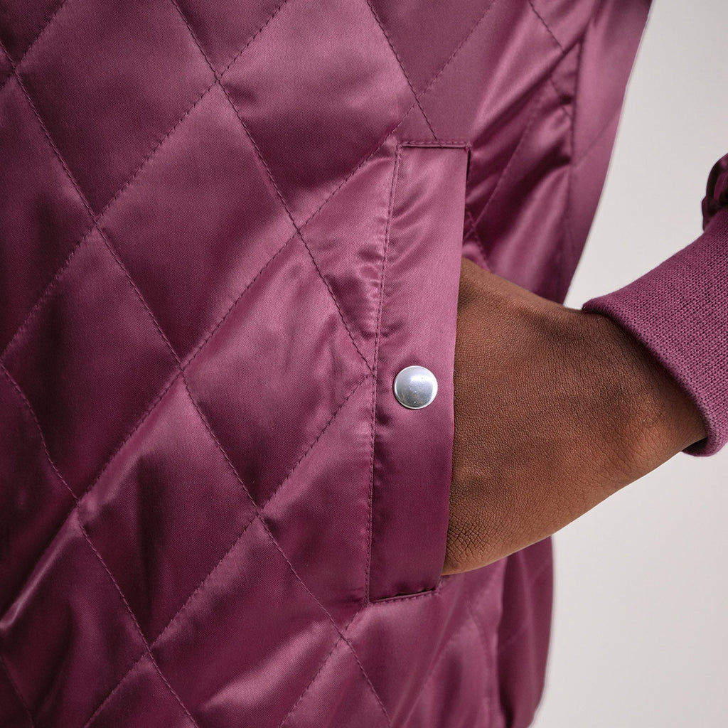 Danson Quilted Maroon Varsity Jacket