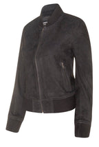 Womens Classic MA-1 Suede Bomber Jacket-Newbury