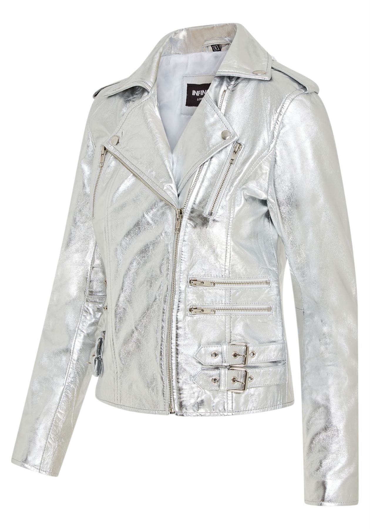 Womens Leather Vintage Brando Biker Jacket-Orlando
