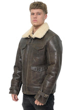 Mens Sheepskin Classic Safari Jacket-Arezzo