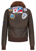 Women's A2 Top Gun Leather Bomber Jacket-Sunbury