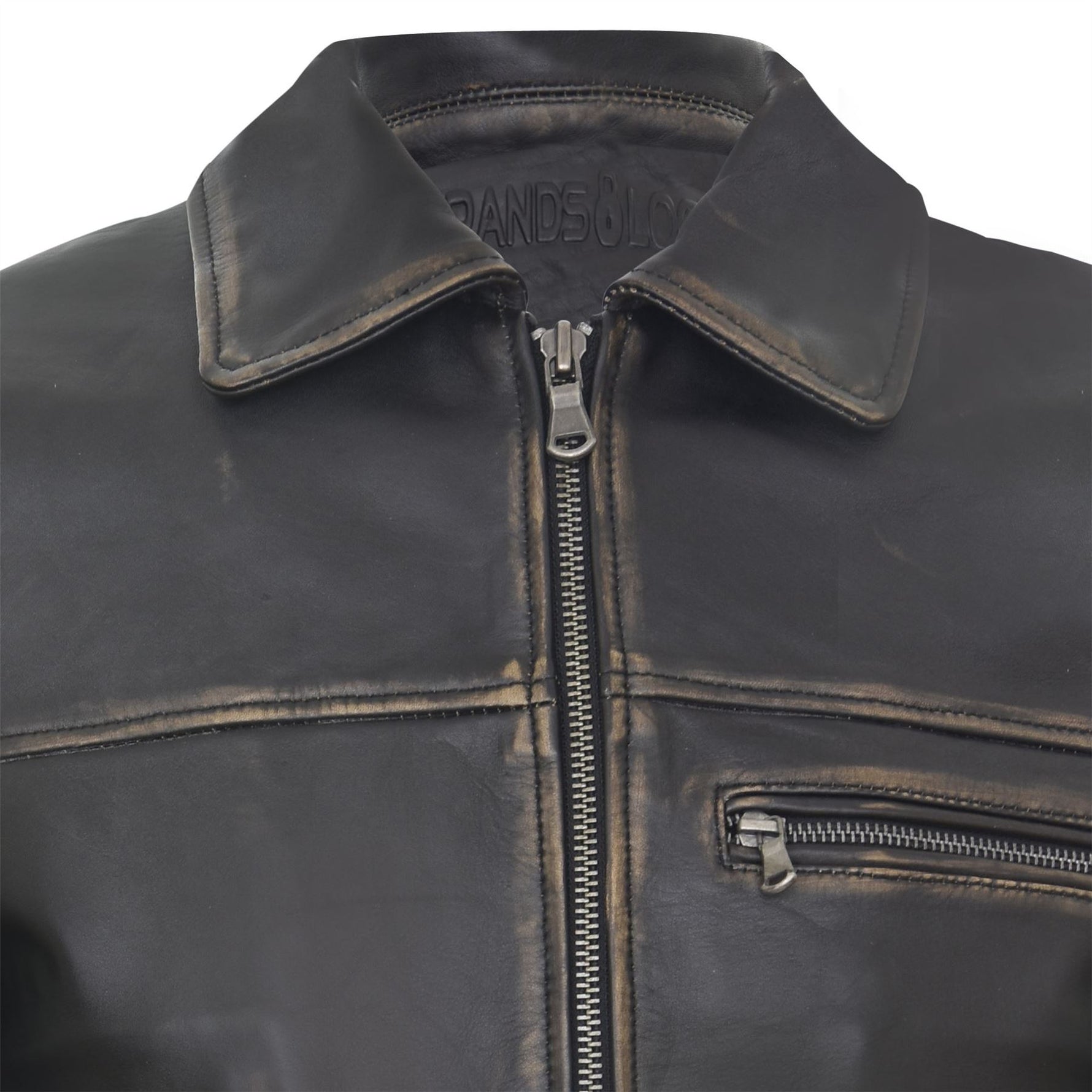 Mens Classic Cow Hide Leather Biker Jacket