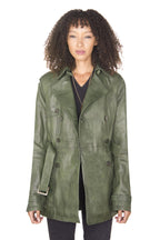 Womens Nappa Leather Trench Coat-Mosul