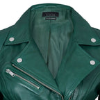 Womens Classic Leather Brando Biker Jacket-Loughton