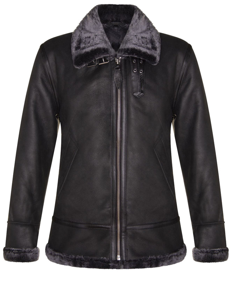 Men's B3 Sheepskin Shearling Aviator Pilot Flying Jacket
