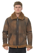 Mens B3 Sheepskin WW2 Bomber Jacket-Arnsberg