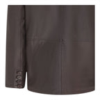 Men’s 4 Button Italian Leather Blazer Jacket - Loxton