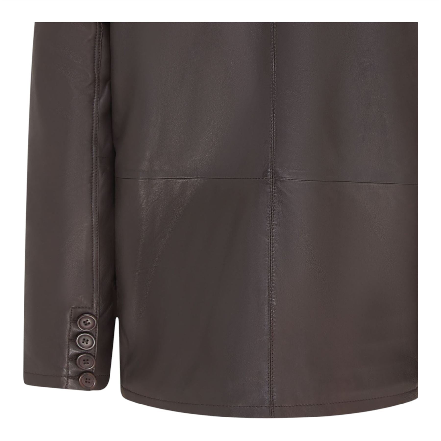 Men’s 4 Button Italian Leather Blazer Jacket - Loxton