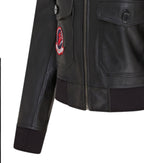 Women's A2 Top Gun Leather Bomber Jacket-Sunbury