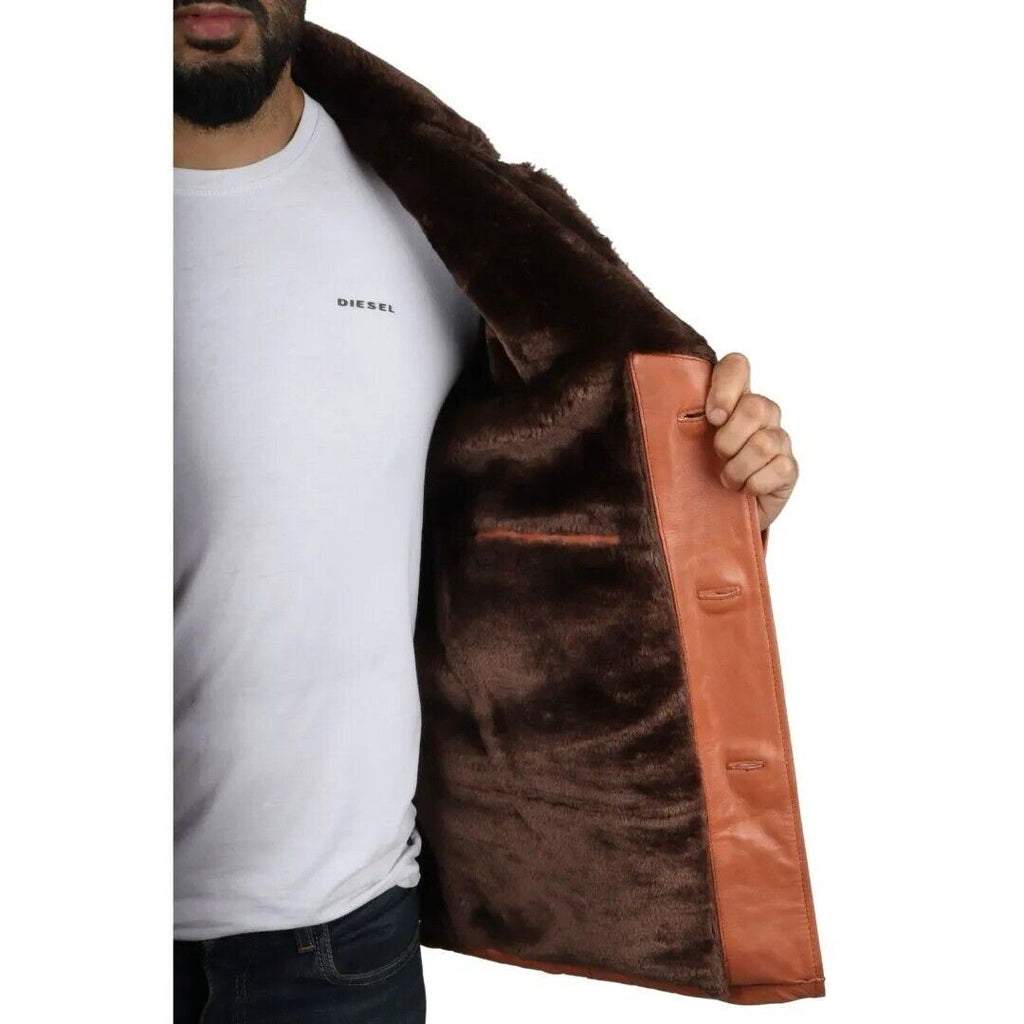 Men's Reefer Leather Blazer Jacket`- Pablo