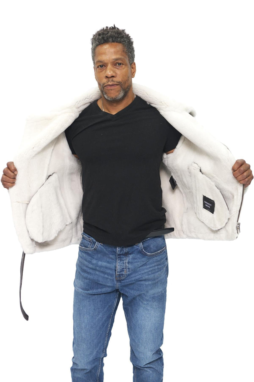 Mens Sheepskin Leather Biker Jacket-Edmonton
