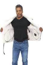 Mens Sheepskin Leather Biker Jacket-Edmonton