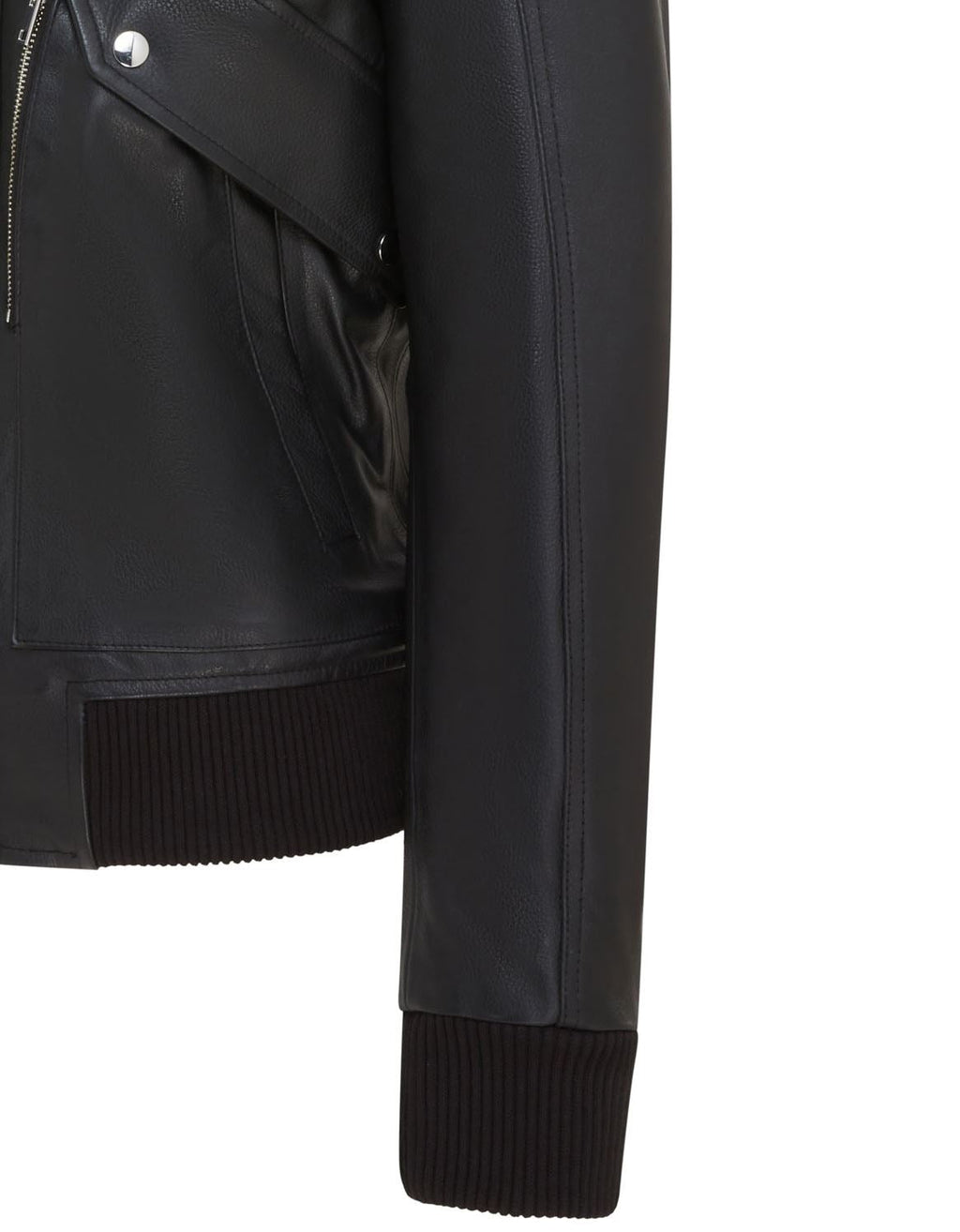 Mens Black Leather Cowhide Aviator Bomber Jacket  - Akhiok