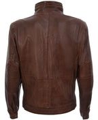 Mens Classic Leather Biker Jacket-Caracas