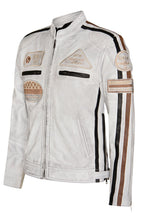 Mens Racing Leather Biker Jacket-Portland