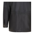 Mens Soft Italian Leather Parka Coat-Winnipeg
