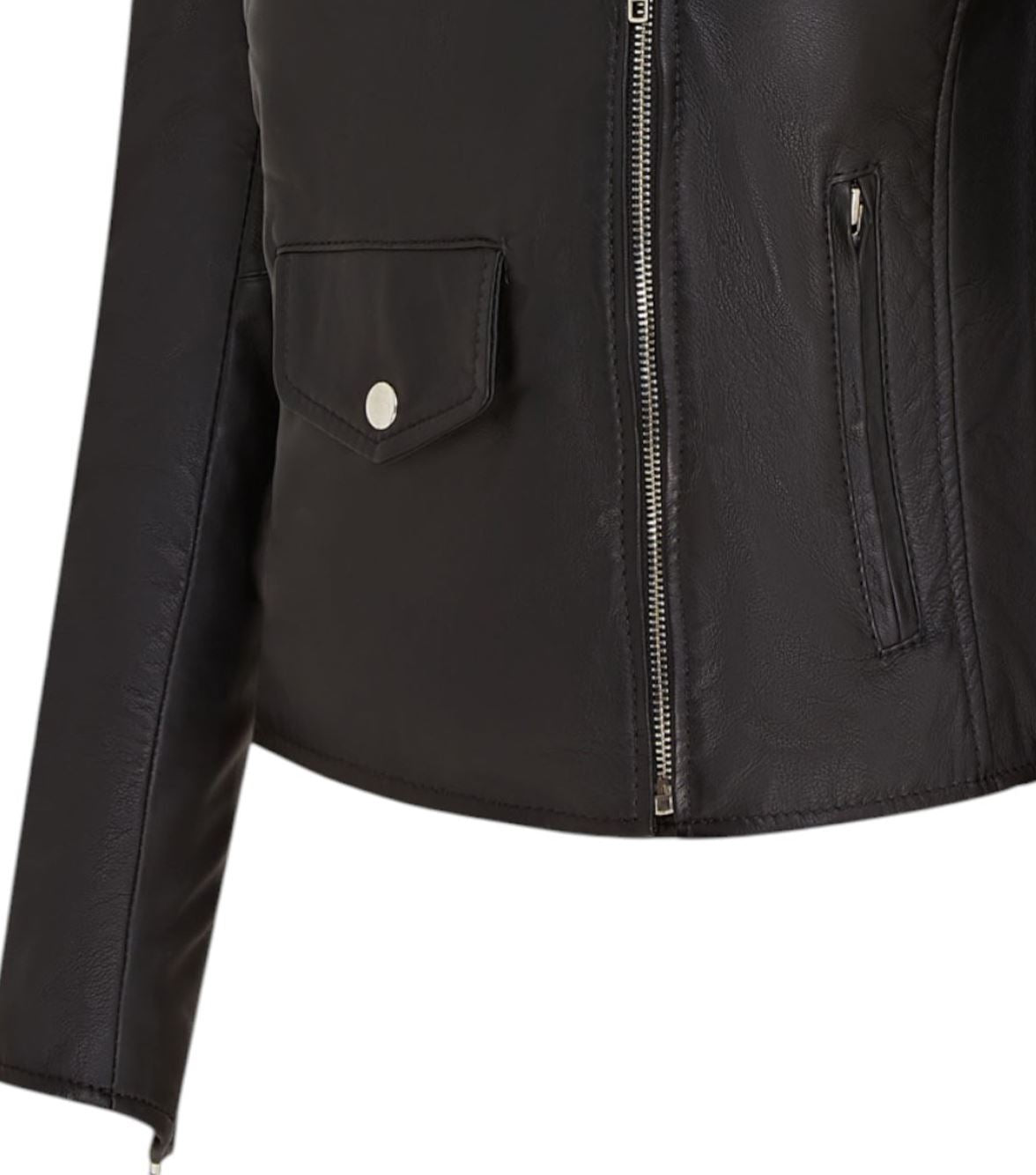 Women's Classic Brando Biker Leather Jacket - Broome