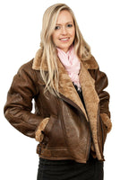 Womens B3 Sheepskin Leather Flying Jacket-Bergamo