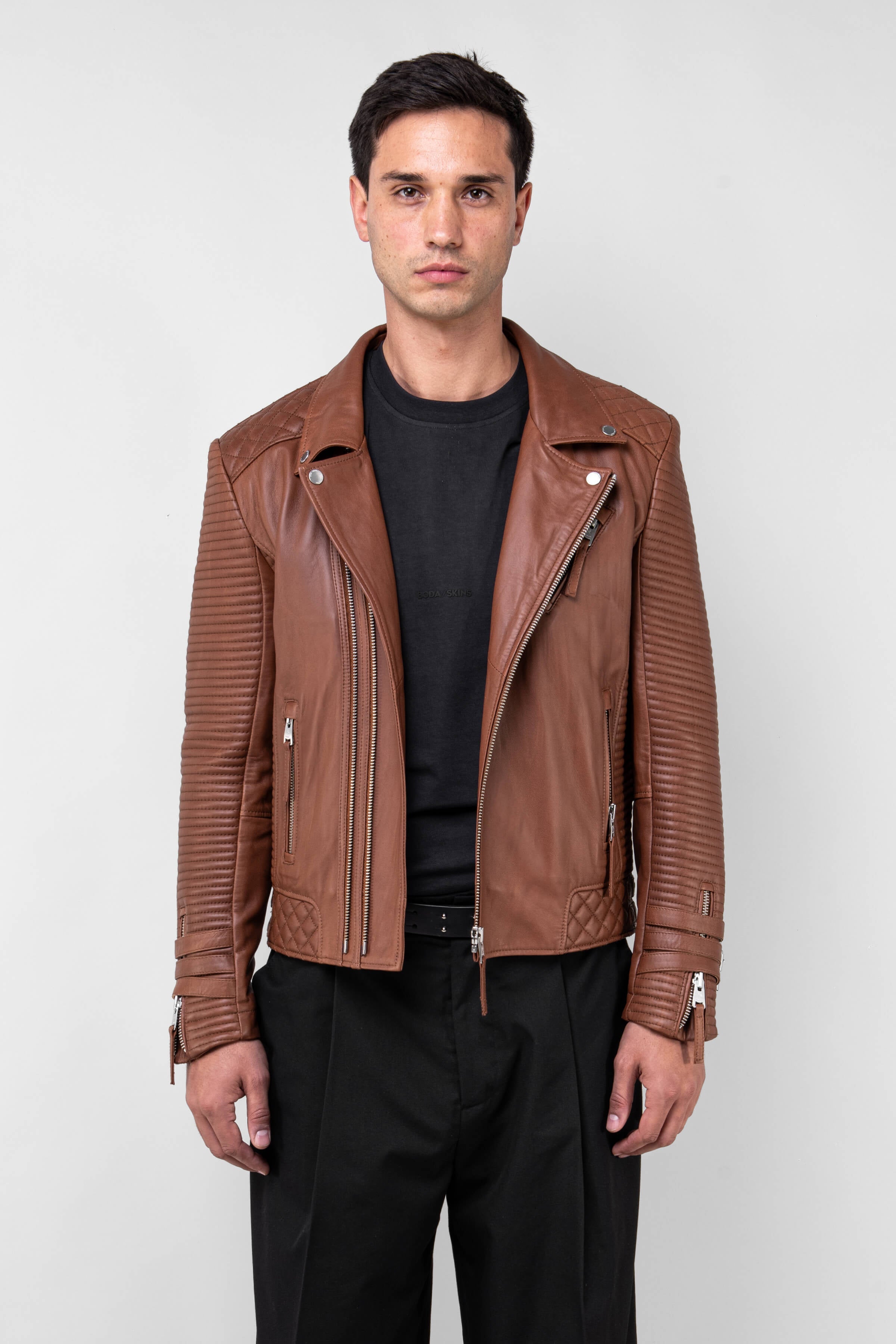 Alexander 3.0: Retro Brown Leather Jacket