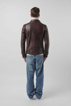 Alexander 3.0 Tall: Antique Brown Leather Jacket (Man)