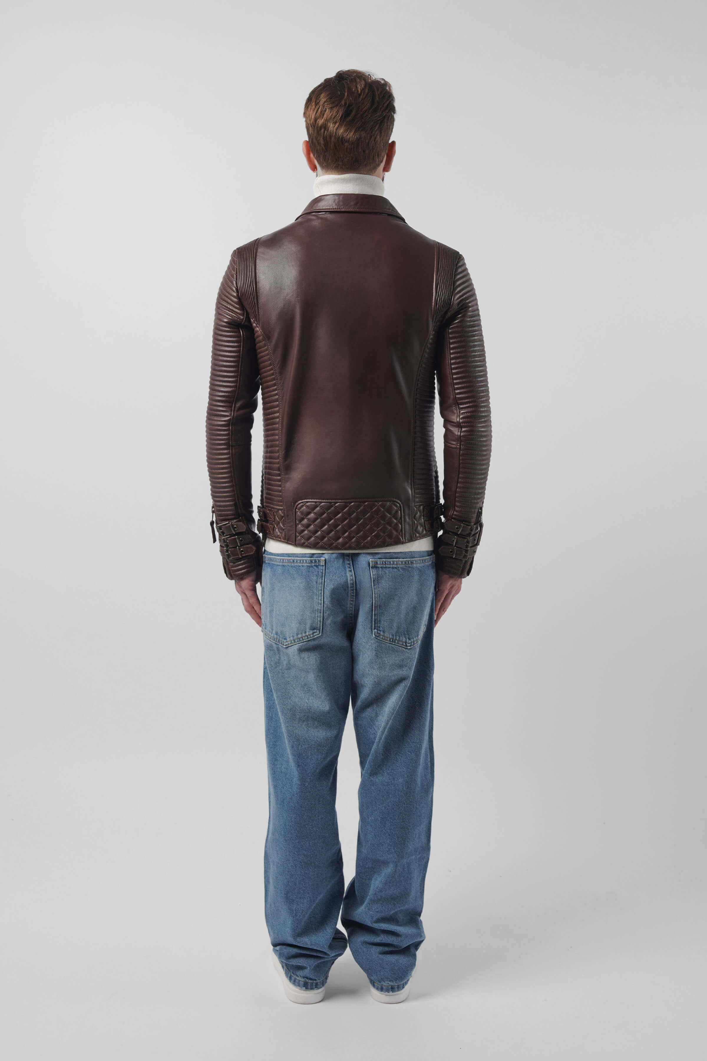 Alexander 3.0 Tall: Antique Brown Leather Jacket (Man)