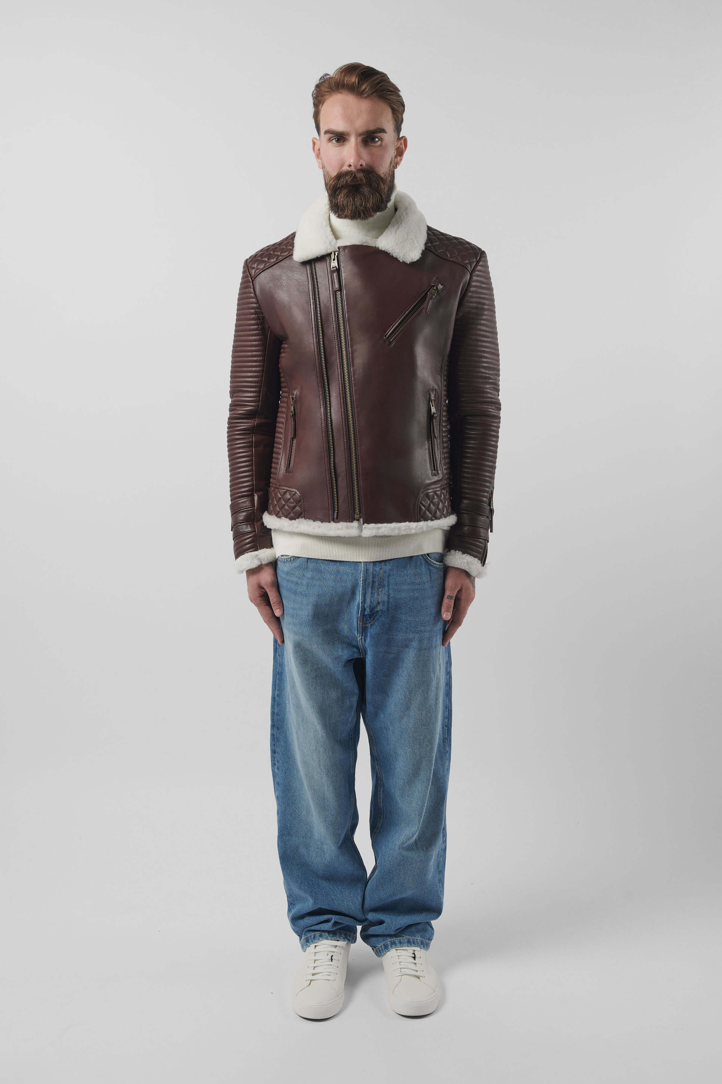 Alexander 3.0 Antique Brown: Shearling Jacket (Man)