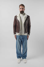 Alexander 3.0 Antique Brown: Shearling Jacket (Man)