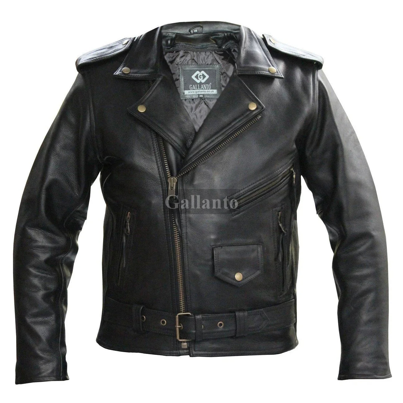 Antique Naked Cowhide Marlon Brando Biker Leather Jacket