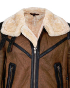 Mens Brown Vintage Pilot B3 Sheepskin Jacket- KNOXVILLE