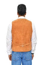 Mens Classic Goat Suede Leather Waistcoat-Norwich