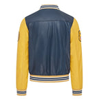 Mens Baseball Leather Letterman Bomber Jacket - Ashwood