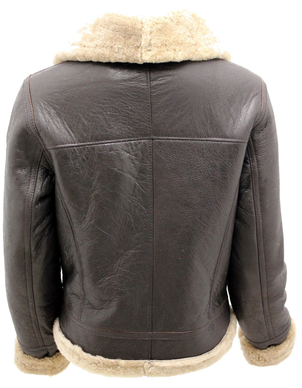 Womens Brown B3 Sheepskin Leather Flying Jacket-Kayseri