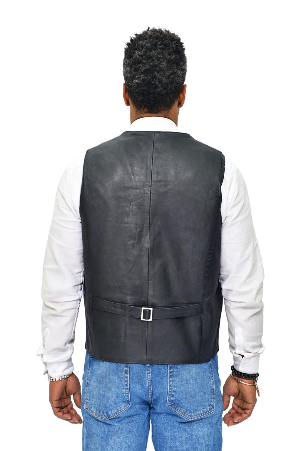 Mens Classic Leather Waistcoat-Chester