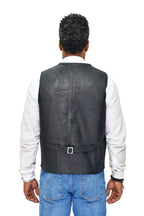 Mens Classic Leather Waistcoat-Chester