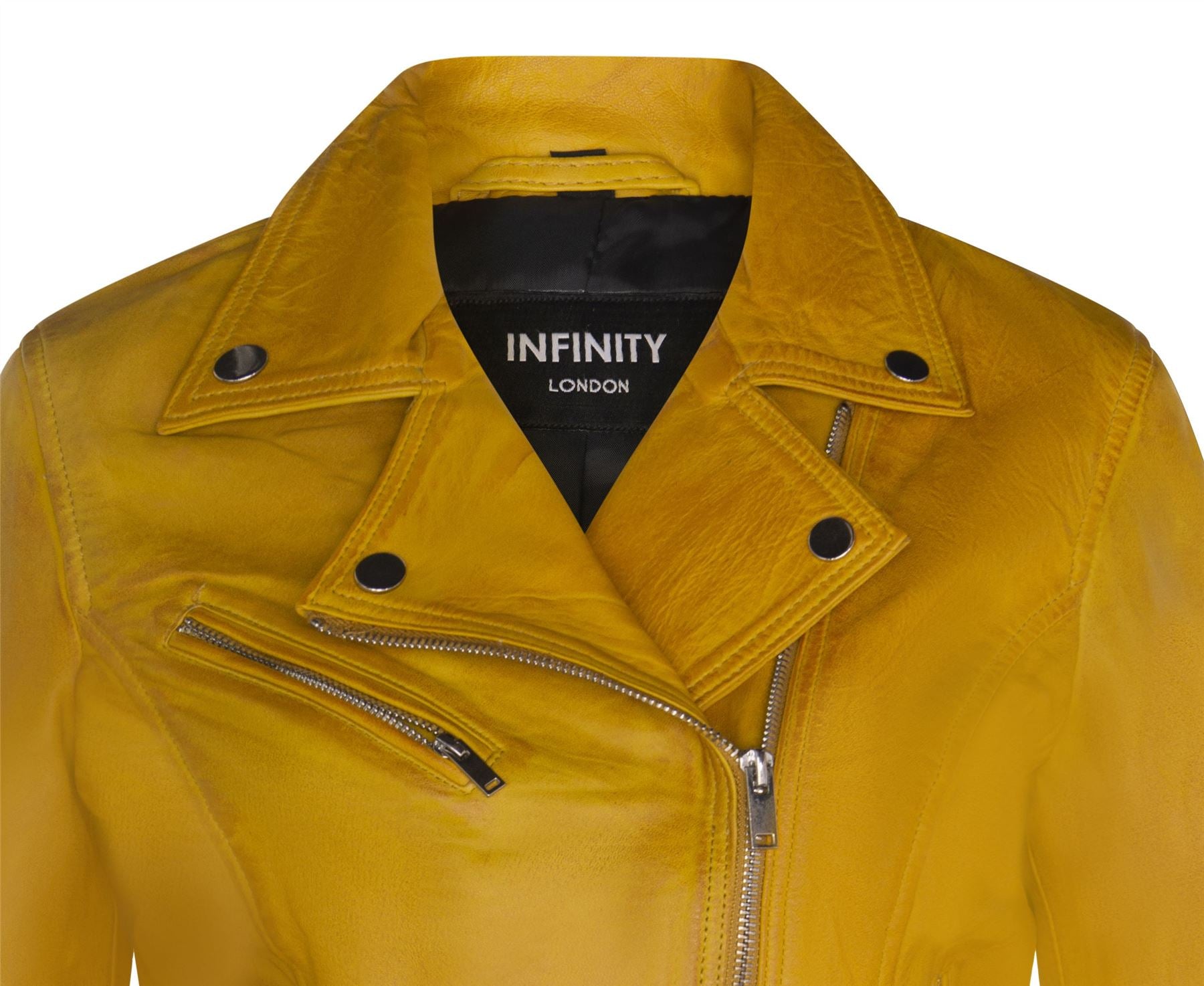 Womens Classic Leather Brando Biker Jacket-Loughton