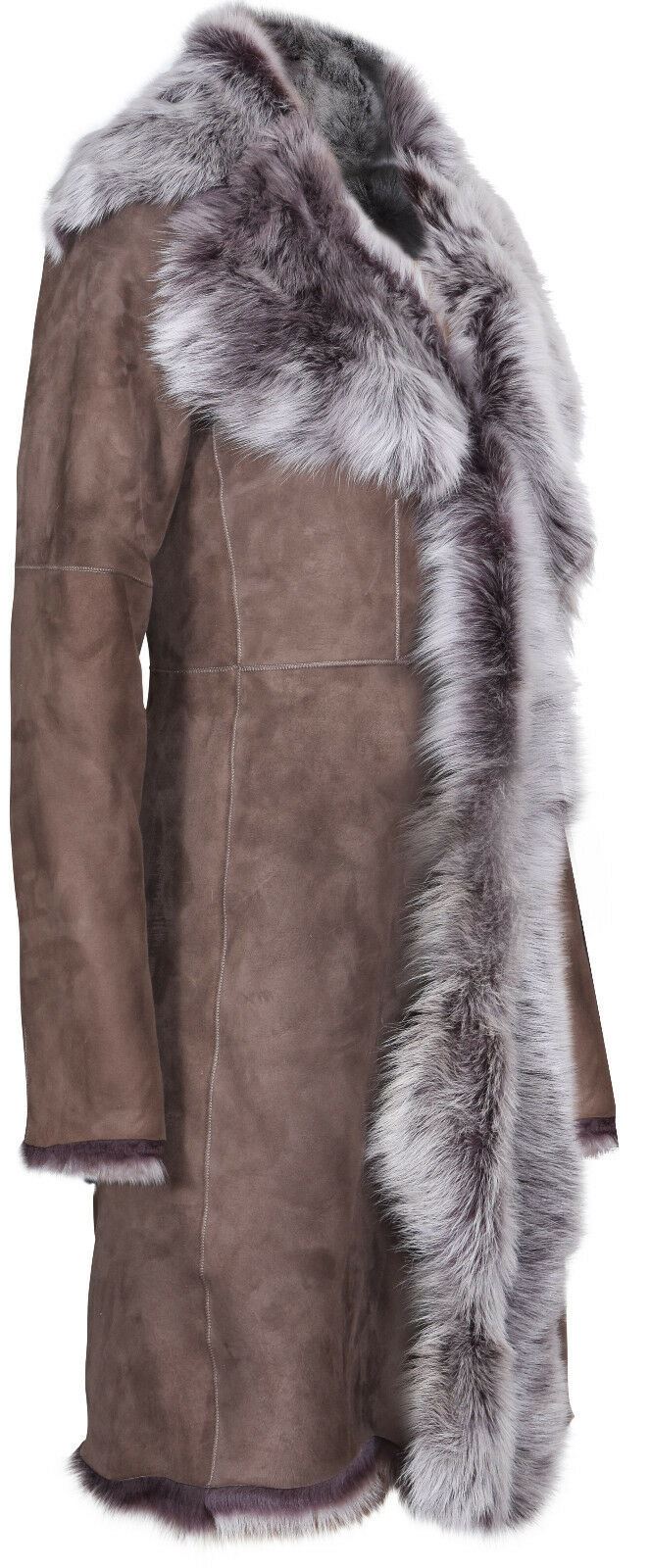 Womens Toscana Sheepskin Suede Trench Coat-Tbilisi