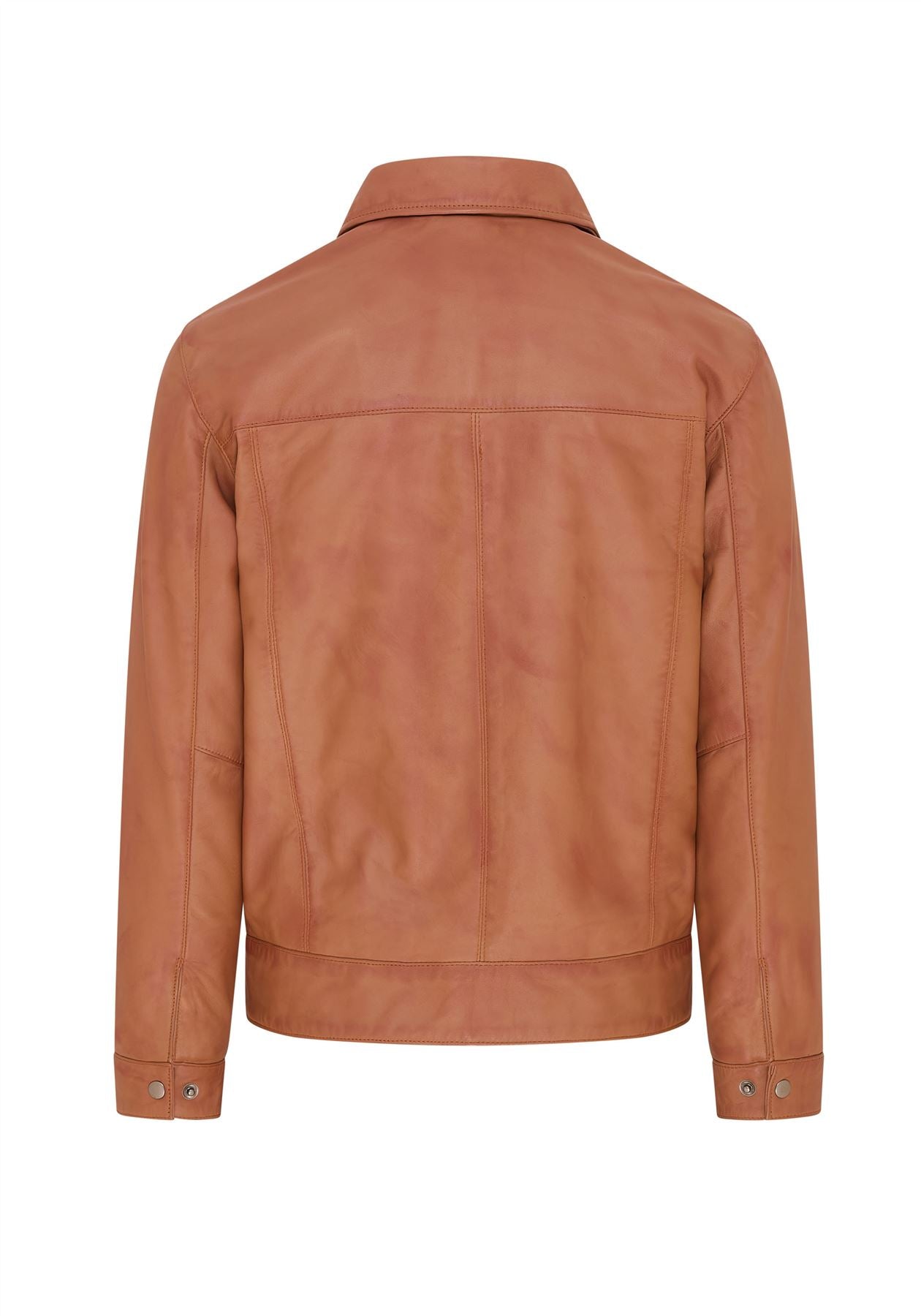 Mens Retro Classic Leather Harrington Biker Jacket - Drammen