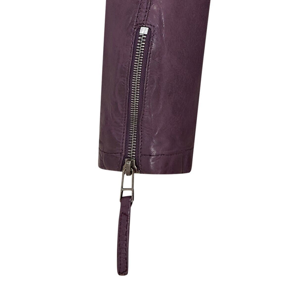 Womens Hooded Classic Biker Jacket - Brazzaville