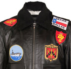Mens Top Gun A2 Leather Bomber Jacket-San Diego