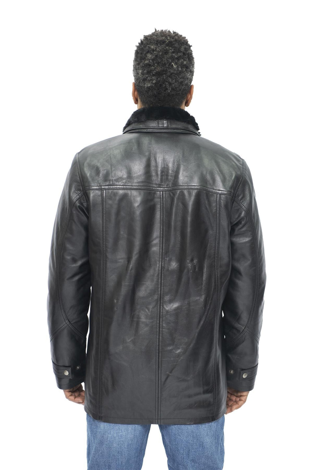 Mens Leather Mid Length Coat-Hanoi
