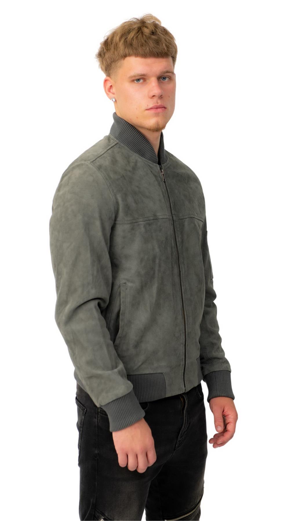 Mens Goat Suede MA-1 Bomber Jacket-Auckland
