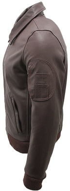 Mens Cowhide Analine Leather A2 US Airforce Bomber Jacket