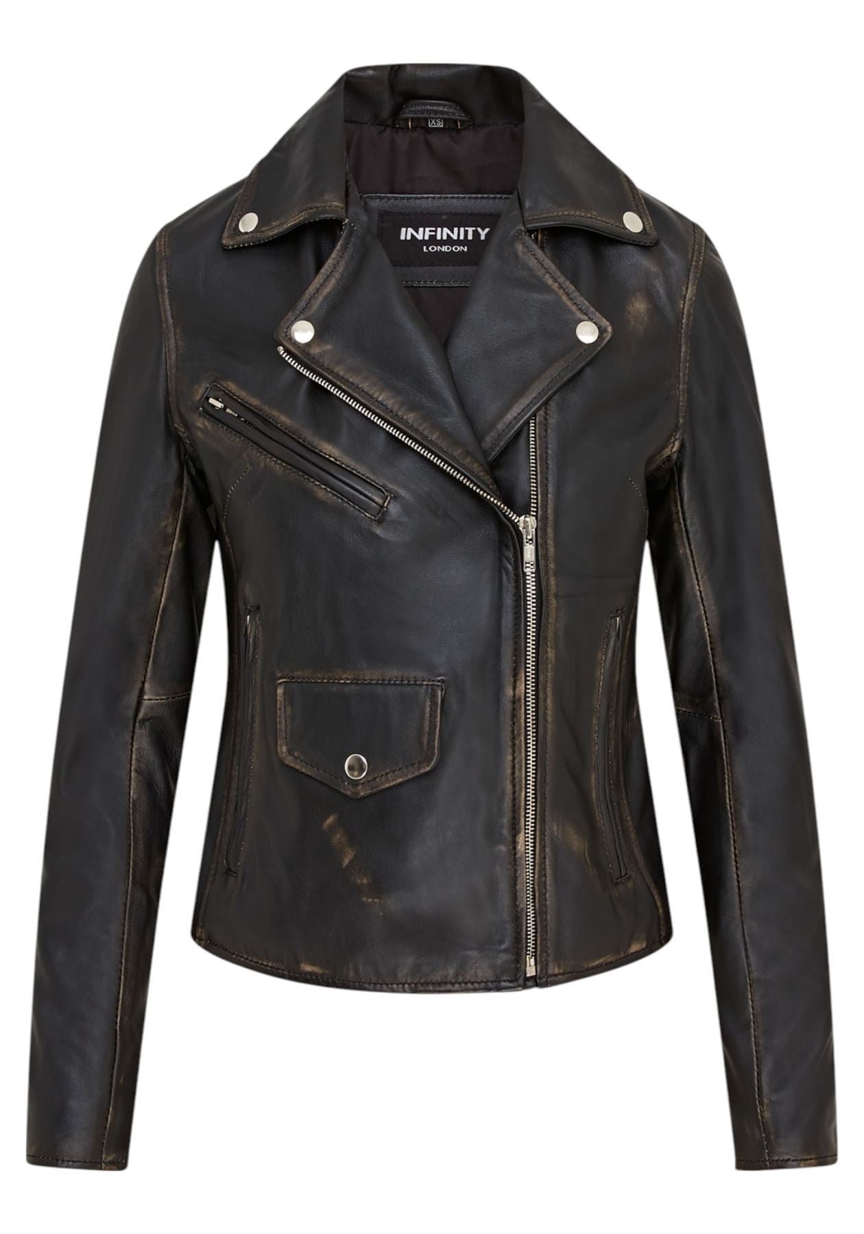 Women's Classic Brando Biker Leather Jacket - Broome