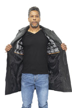 Mens Leather Duffle Classic Coat-Aylesbury