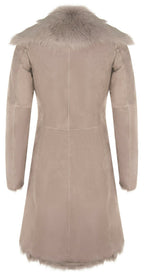 Womens Toscana Sheepskin Suede Trench Coat-Tbilisi