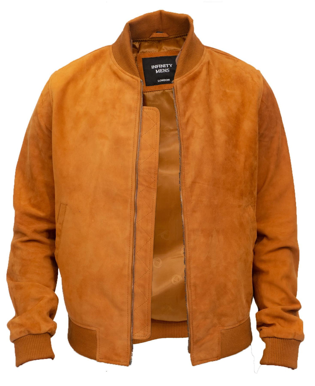 Mens Retro Goat Suede Varsity Leather Bomber Jacket-Athens