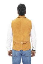 Mens Classic Smooth Goat Suede Leather Waistcoat-Exeter