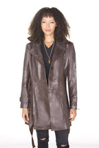 Womens 3/4 Length Trench Coat-Ranchi