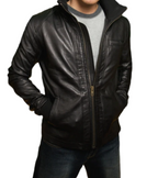 Adriel Stylish Slim Fit Black Leather Jacket
